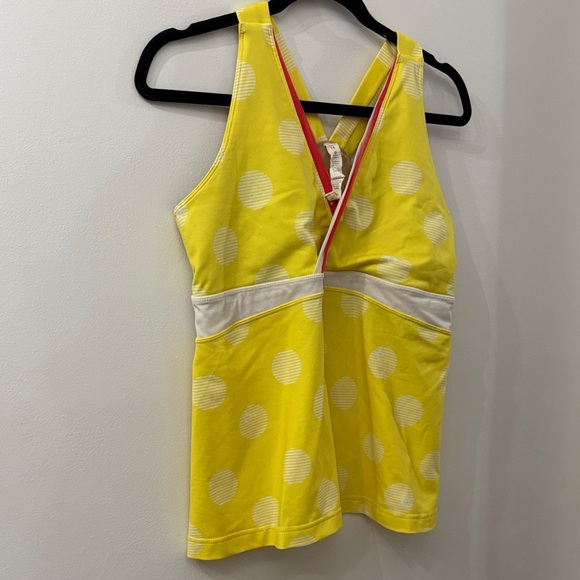 Lululemon Athletica Yellow and White Tank Top - size 14 - racer back - Picture 1 of 7